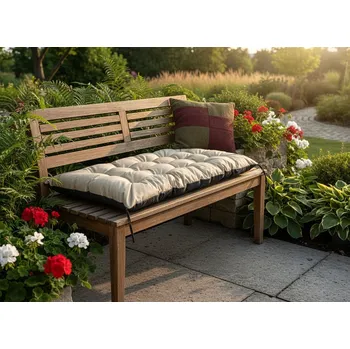 Podsedák Prošívané sezení na paletu RICCO color 17 světle béžová 120x80 cm polstr na paletu - sedák Mybesthome