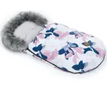 Mamo Tato Zimní fusak Lux s kožešinkou, 50 x 100cm - šedá, granát