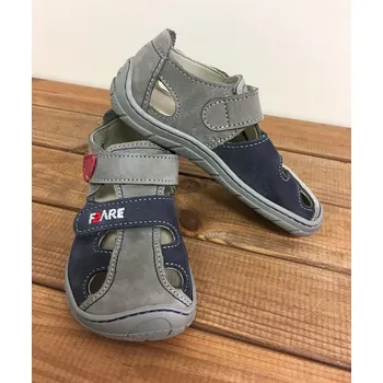 Chlapecké sandály Kožené sandále - modro šedé, Fare bare Velikost: 23