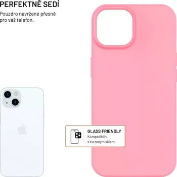 Pouzdro na mobilní telefon TPU gelový kryt FIXED ReStory pro Apple iPhone 15, růžový