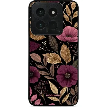 Pouzdro na mobilní telefon Lesklý kryt Mobiwear Glossy - Xiaomi 14 - G170G Fialová kvítka (Prémiové lesklé pouzdro, obal, kryt Mobiwear Glossy na mobil Xiaomi 14 - G170G Fialová kvítka, materiál Plast + TPU silikon - krytí po všech stranách, neošoupatelný potisk, tenké provedení,)