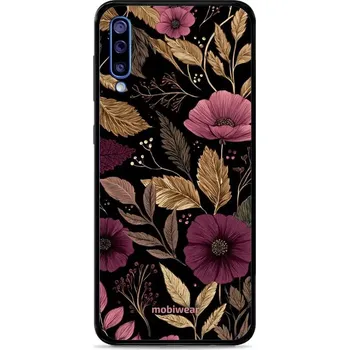 Pouzdro na mobilní telefon Lesklý kryt Mobiwear Glossy - Samsung Galaxy A50 - G170G Fialová kvítka (Prémiové lesklé pouzdro, obal, kryt Mobiwear Glossy na mobil Samsung Galaxy A50 - G170G Fialová kvítka, materiál Plast + TPU silikon - krytí po všech stranách, neošoupatelný potisk,)