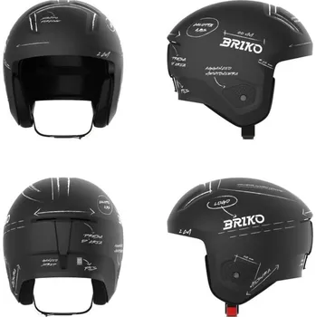 Cyklistické kalhoty Briko VULCANO 2.0 GRAPHIK-Matt Black White-helma - XL