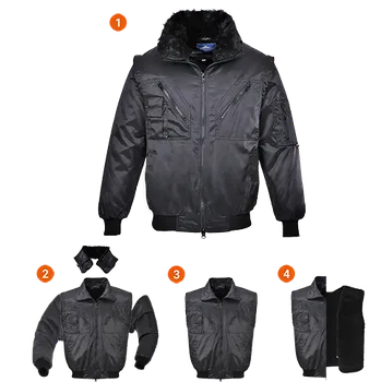 PORTWEST Zimní bunda Pilot 4v1 Velikost: 4XL, Barva: černá