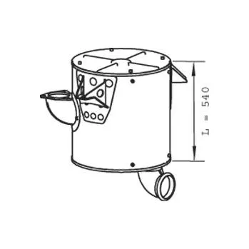 Zadní díl výfuku Střední díl výfuku DINEX 21388