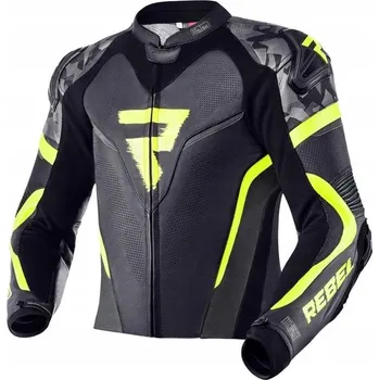 Moto bunda Motocyklová bunda Rebelhorn Rebel, černo-žlutá, velikost 50