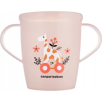 CANPOL Otevřený hrneček s oušky 250 ml TOYS korálový