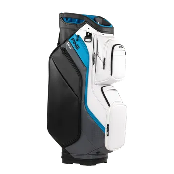 Golfový bag Ping DLX Cart Bag, White/Dark Grey/Blue