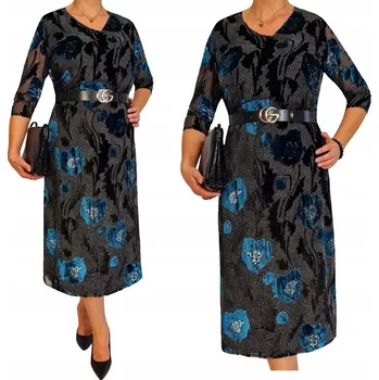 Dámské šaty ŠATY elegantní černé zeštíhlující XL 42 44 46 48 50 52 54 56