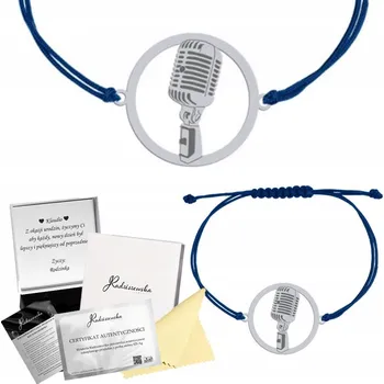 Náramek MIKROFON Náramek stříbro GRAVÍROVÁNÍ DÁREK