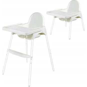 Jídelní židlička Nastavitelná jídelní židlička bílá