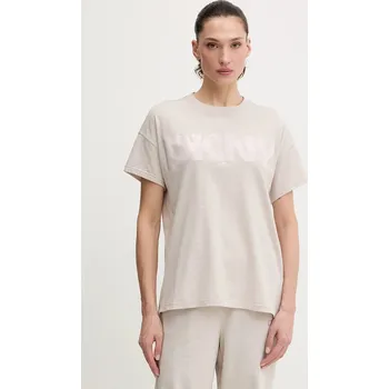 Bavlněné tričko Dkny DP6T1534 béžová 12X, vel. M