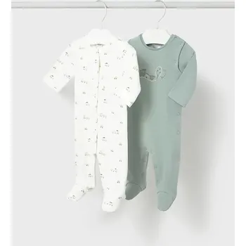 Kojenecké bavlněné dupačky Mayoral Newborn 2-pack 2714 2714.1B.Newborn.9BYA modrá 05X, vel. 80