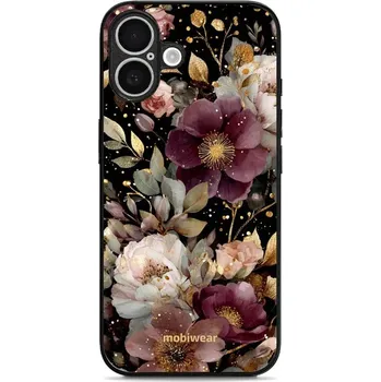 Pouzdro na mobilní telefon Lesklý kryt Mobiwear Glossy - Apple iPhone 16 - G169G Zlatavé kvítky (Prémiové lesklé pouzdro, obal, kryt Mobiwear Glossy na mobil Apple iPhone 16 - G169G Zlatavé kvítky, materiál Plast + TPU silikon - krytí po všech stranách, neošoupatelný potisk, tenké)