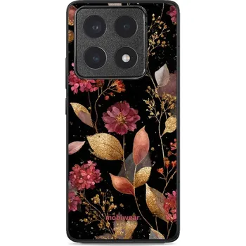 Pouzdro na mobilní telefon Lesklý kryt Mobiwear Glossy - Xiaomi 14T Pro - G171G Zlatavé lístky a květy (Prémiové lesklé pouzdro, obal, kryt Mobiwear Glossy na mobil Xiaomi 14T Pro - G171G Zlatavé lístky a květy, materiál Plast + TPU silikon - krytí po všech stranách, neošoupatelný)