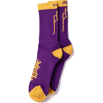 Pánské ponožky PITCHA ponožky FINGER purple/yellow - S/M