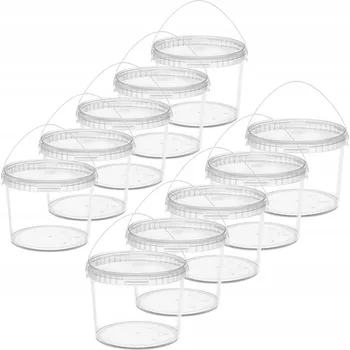 Dóza na potraviny Garronda Kbelík s víkem 3 L na potraviny Průhledný SADA 10 kusů