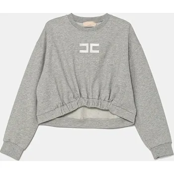 Chlapecká mikina Dětská bavlněná mikina Elisabetta Franchi EFFE143.0.FF002 šedá 09X, vel. 158