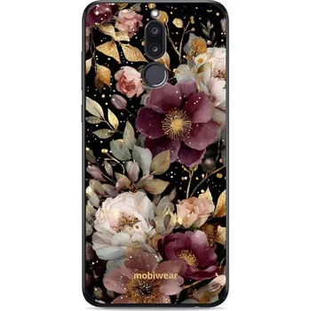 Pouzdro na mobilní telefon Lesklý kryt Mobiwear Glossy - Huawei Mate 10 Lite - G169G Zlatavé kvítky (Prémiové lesklé pouzdro, obal, kryt Mobiwear Glossy na mobil Huawei Mate 10 Lite - G169G Zlatavé kvítky, materiál Plast + TPU silikon - krytí po všech stranách, neošoupatelný potisk