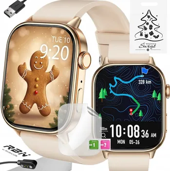 Hodinky Chytré Hodinky Rubicon RNCF42 zlatý