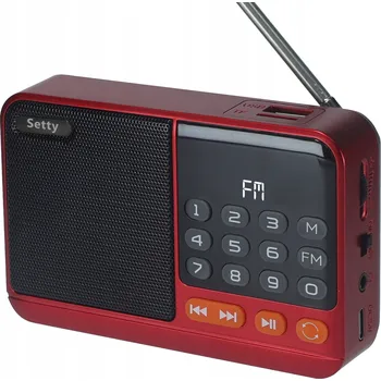 Bluetooth reproduktor Setty mini FM rádio + Bluetooth reproduktor SFM-01M, lehké, stylové, s anténou