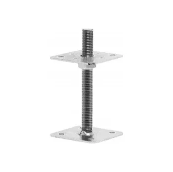 Patka sloupku stavitelná 80x80mm M16x160mm ZN