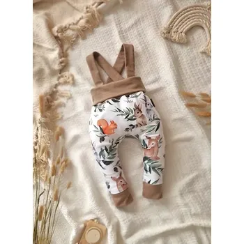 POLEZU+ Protiskluzové kalhoty s kšandami 2v1 - PODZIMNÍ EDICE (Protiskluzové dětské kalhoty s kšandami)