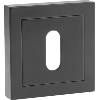 Dveřní kování Interiérová klika Kuchinox Krátká, Čtvercová rozeta, Klika se štítem s otvorem pro klíč