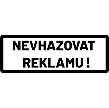 Polep vozidla Nevhazovat reklamu 1