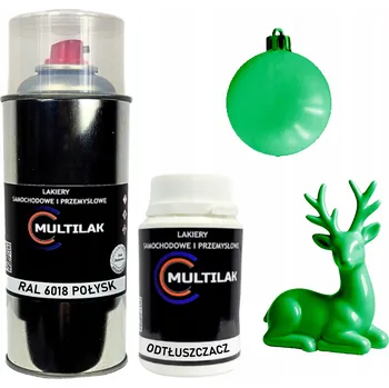 Barva ve spreji Lak ve spreji na figurky, skleněné a keramické ozdoby RAL 6018 LESK