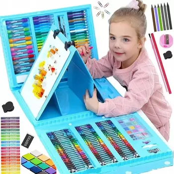 kreativní sada VELKÁ UMĚLECKÁ SADA NA MALOVÁNÍ DO ŠKOLY V KUFRU XXL