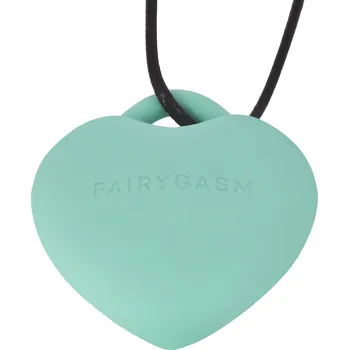 FairyGasm PleasureStone vibrační stimulátor ve tvaru srdce zelený