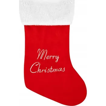 Vánoční dekorace Vánoční punčocha na dárky bota Mikuláš dárek Vánoce velká 40 cm