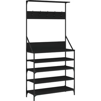 Věšák Stojanový věšák kovový VidaXL černý