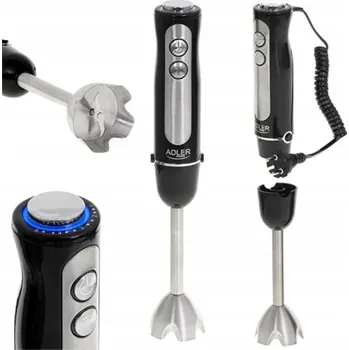 Tyčový mixér Adler AD 4625 1500W černý TURBO nerezová ocel 5 rychlostí