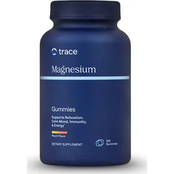 Zdraví Trace Minerals Magnesium Gummies (Broskev), 120 gumových bonbónů