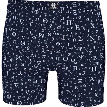 Boxerky EVONA Pánské bambusové boxerky - řecká abc 3XL