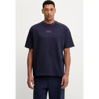 Pánské oblečení Bavlněné tričko EA7 Emporio Armani AF12957.7X000404 námořnická modř 59X, vel. L