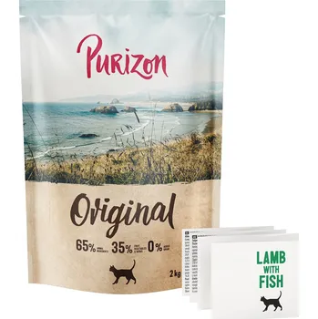 Krmivo pro psa 2kg Purizon Original jehněčí s rybou - bez obilovin granule pro kočky