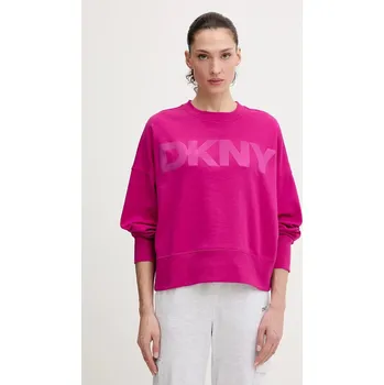 Dámská mikina Mikina Dkny dámská, růžová barva, s potiskem, DP6T1561 30X, vel. S