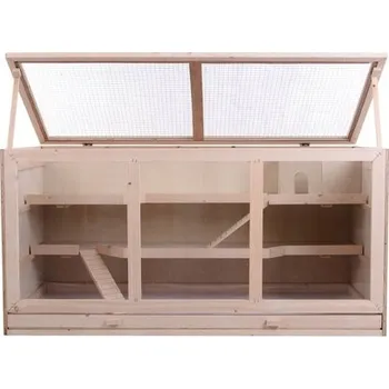 Klec pro hlodavce křečka myši se schůdky jedlové dřevo 115x60x58cm