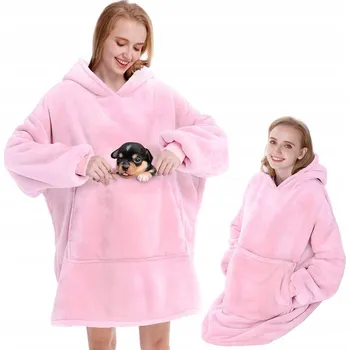 Pánská mikina MIKINA S KAPUCÍ MIKINOVÁ DEKA SILNÁ OVERSIZE TEPLÝ ŽUPAN DEKA KOŽÍŠEK 2v1