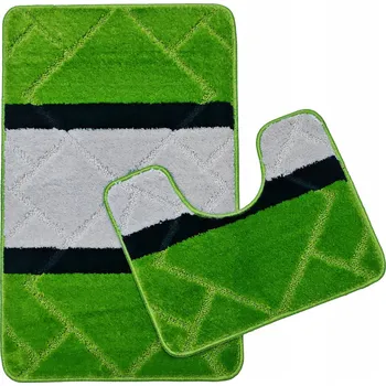 Obraz KOUPELNOVÉ PŘEDLOŽKY PROTI SKLUZU, PLYŠOVÉ, ZELENÉ, S VÝŘEZEM NA WC, PRATELNÉ