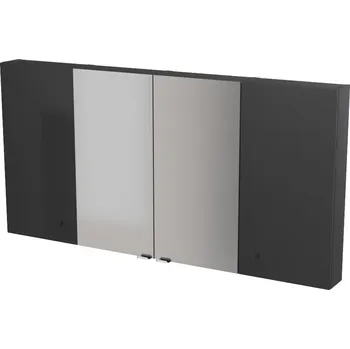 Koupelnový nábytek CERSANIT 3D Nábytkový set Cersanit Larga 160, skříňka 40 zrcadlová závěsná antracitová 2x, skříňka 40 závěsná horní s dvířky antracitová 2x, úchytky černé S164-030;S164-033;S164-033;S164-030;S599-0145;S599-0145