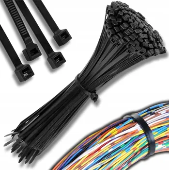 Stahovací páska Opaski zaciskowe czarne stahovací pásky kablowe 100 ks 100x2.5 mm, nylonové