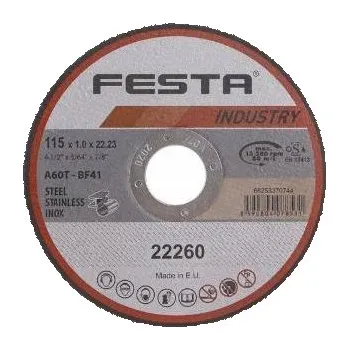 Řezný kotouč Řezný kotouč Festa Metal Ø 115 x 1 mm, FESTA INDUSTRY