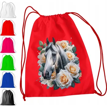 Obraz ČERVENÝ SÁČEK DO ŠKOLKY, ŠKOLY, NA TV - KONĚ KVĚTINY