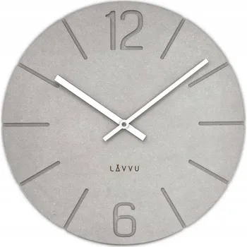 Hodiny KULATÝ ŠEDÉ NÁSTĚNNÉ HODINY LAVVU NATUR ECO MDF RUČNĚ VYROBENÉ LCT5020 34 cm