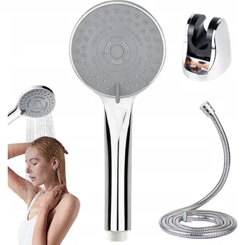 Sprchový set SPRCHOVÝ SET 3V1 NEREZOVÁ OCEL HADICE 1,5 M DRŽÁK DOMU HOTELU