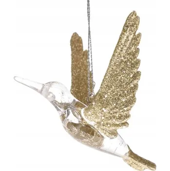 Vánoční ozdoba Závěsná ozdoba na stromeček vánoční koule svatého zlatého ptáka